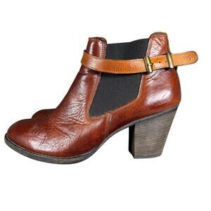 Paul Green Orsen Saddle Brown Leather Ankle Boots Women’s Size 8 US